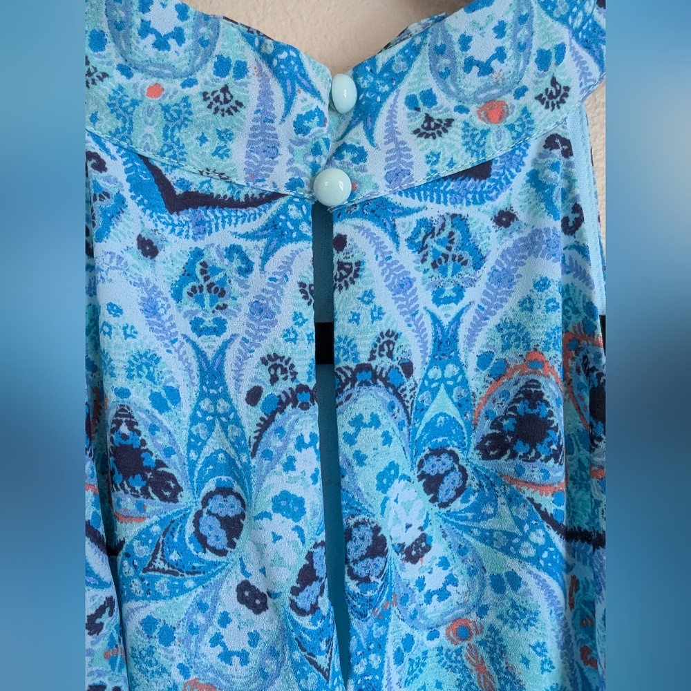 Decree Blue and Purple Halter Sundress Size L - Picture 4 of 5